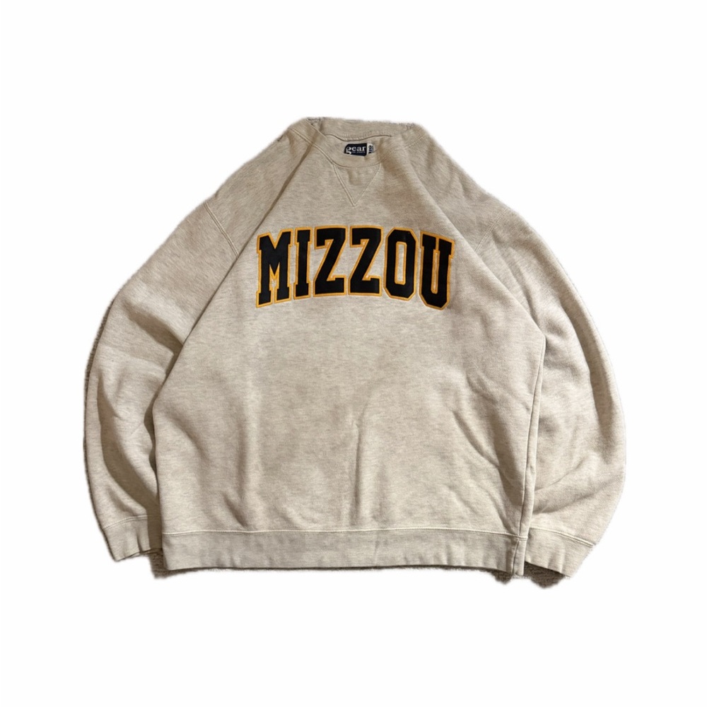 Y2K Mizzou University Spellout Crewneck Sweater — Size XL